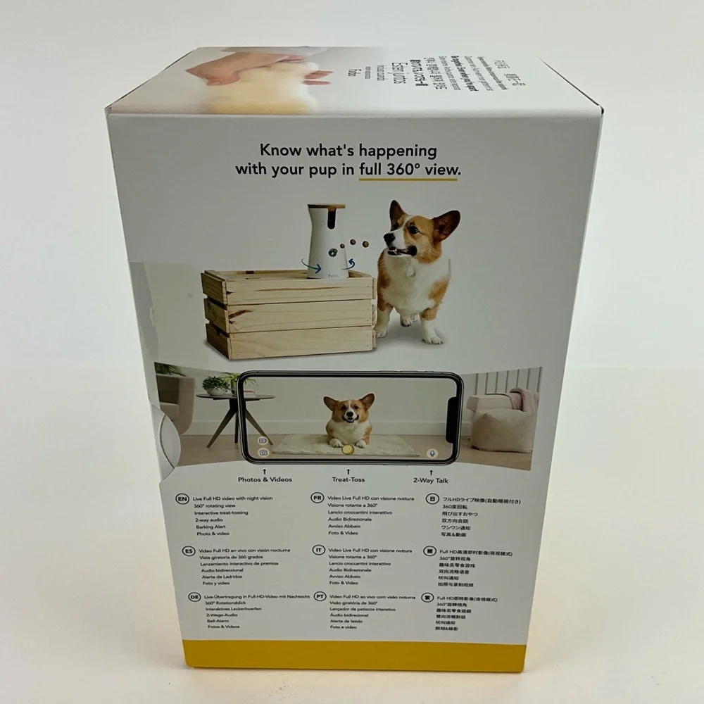 Furbo Dog Camera White and Gold New In Box